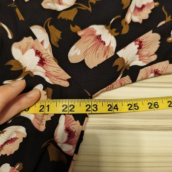 Just Found Black Floral High-low Maxi Dress 3X Long Sleeves - Picture 7 of 8